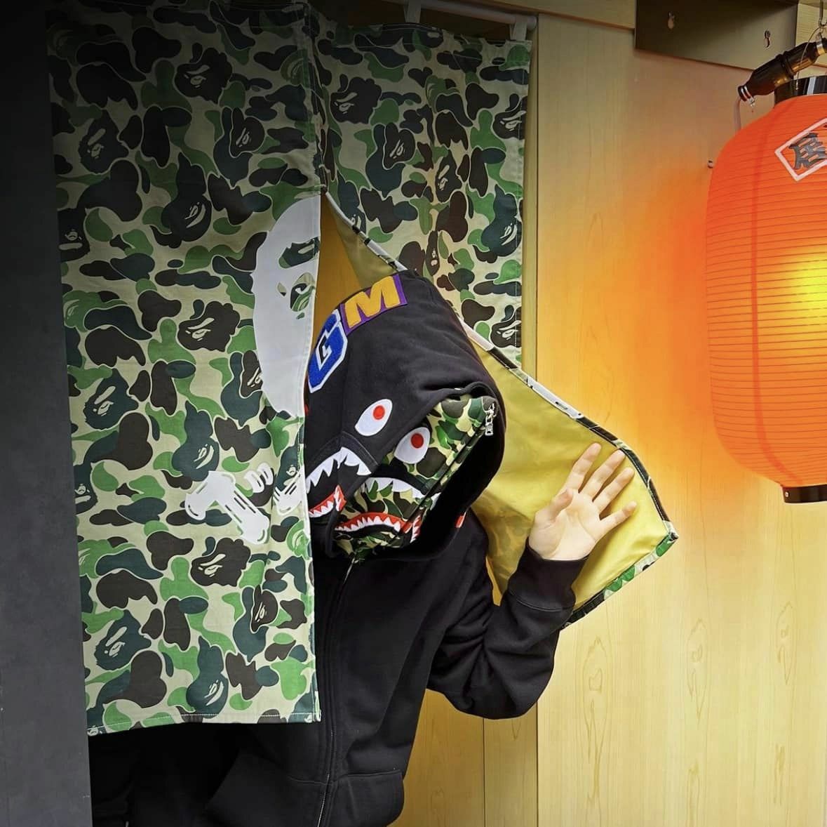 2022SS BAPE APE ABC CAMO NOREN 門簾 窗簾 迷彩 大頭 限量 現貨