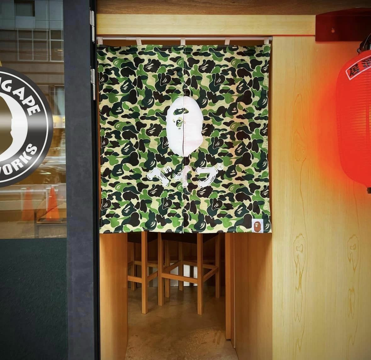 2022SS BAPE APE ABC CAMO NOREN 門簾 窗簾 迷彩 大頭 限量 現貨