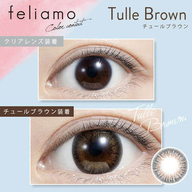 [防UV] feliamo 1 Day Tulle Brown 日拋彩妝隱形眼鏡｜每盒10片