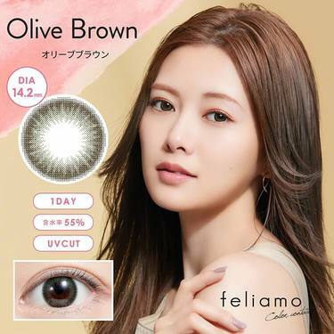 [防UV] feliamo 1 Day Olive Brown 日拋彩妝隱形眼鏡｜每盒10片