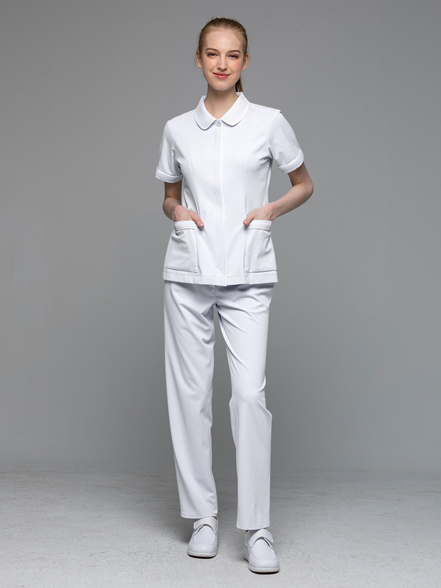 【 A222-W0 出清款 】女護理褲裝-A科技布-純粹白