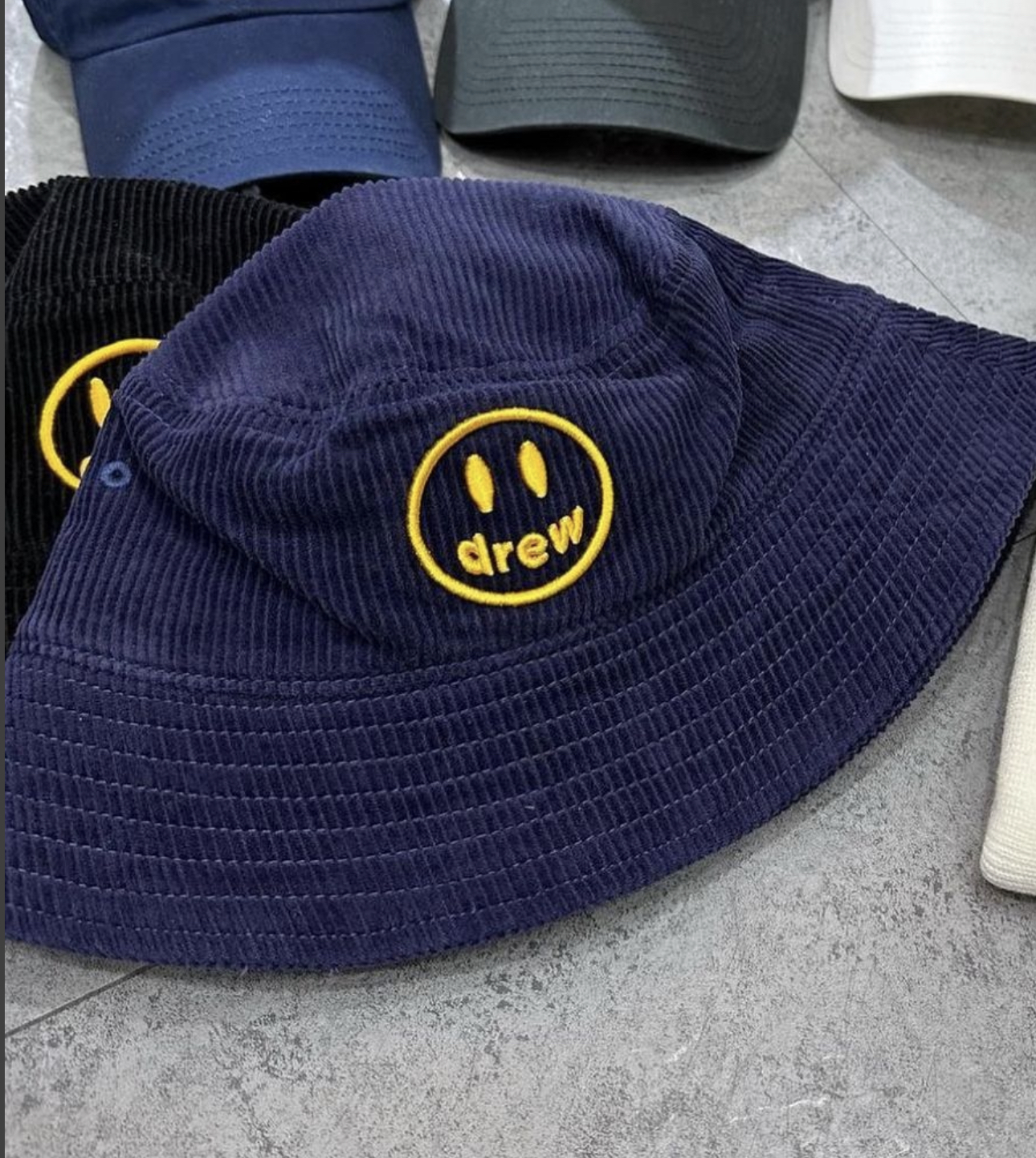 Drew House Corduroy Bucket Hat NAVY