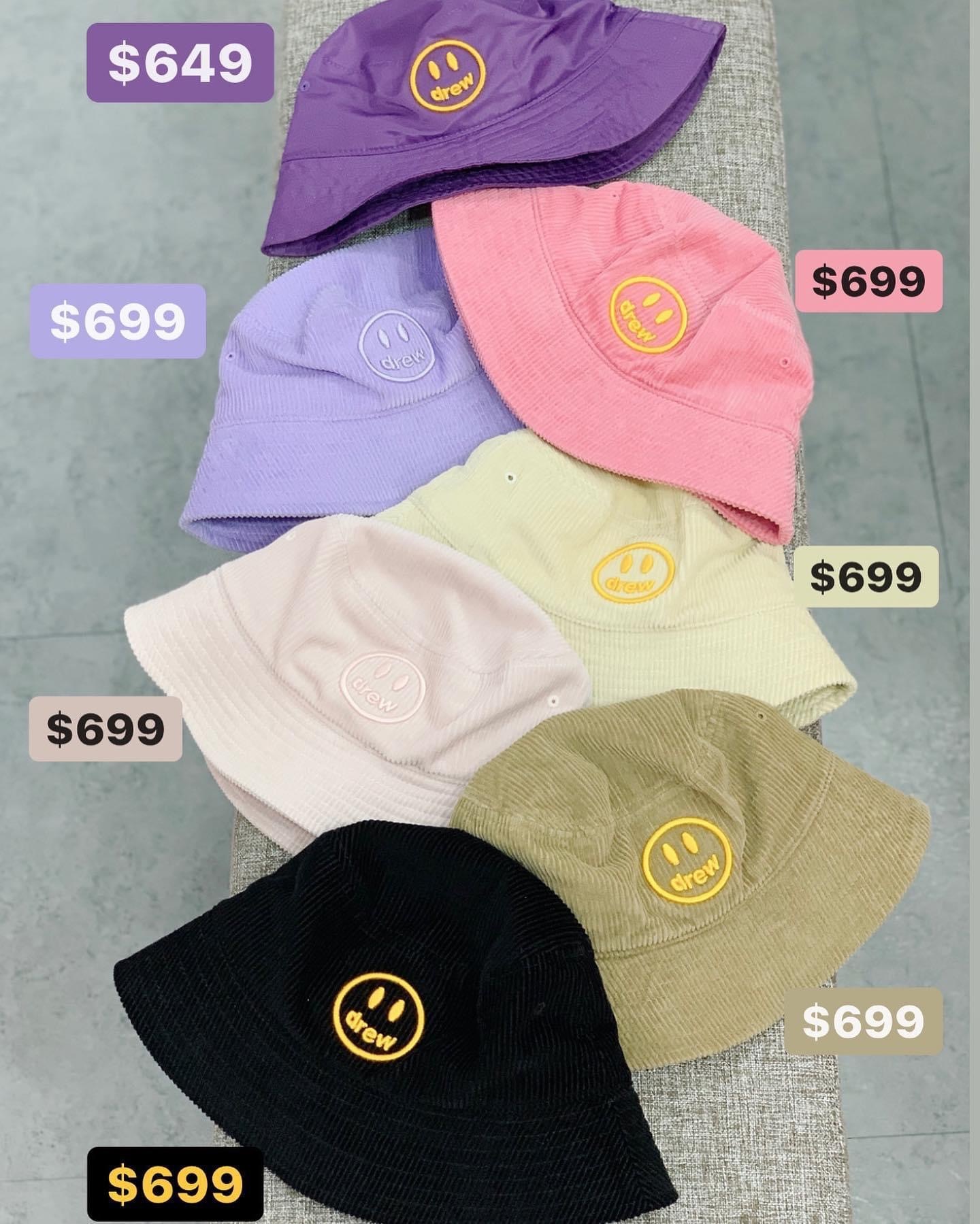 Drew House Corduroy Bucket Hat HOT PINK