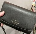 [S] KATE SPADE WLR00632 STACI SAFFIANO LEATHER SMALL FLAP CROSSBODY,BLACK, 767883218860 (SKS587)