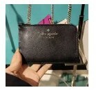 [S] KATE SPADE WLR00136 STACI SAFFIANO LEATHER MEDIUM L-ZIP CARD HOLDER,BLACK, 767883818602 (SKS606)