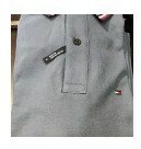 [S] TOMMY HILFIGER MEN'S WICKING PERFORMANCE MESH SHORT SLEEVE KARATEI,STEEL BLUE, 78J2653-426 [FINAL SALE] (STH290)