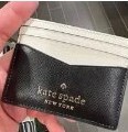 [S] KATE SPADE WLR00125 STACI COLORBLOCK SAFFIANO SMALL SLIM CARD HOLDER,BLACK MULTI, 196021215698 (SKS610)
