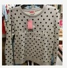 [S] KATE SPADE EASTERN DOT LOGO SWEATSHIRT,GREY MELAN, K8672-GREY MELAN [FINAL SALE] (SKS613)
