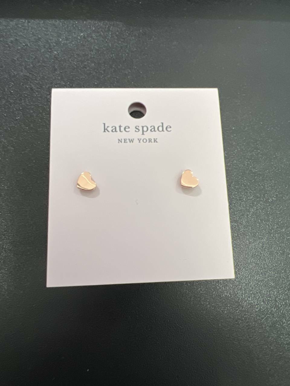 [S] KATE SPADE KC781 EARRINGS,ROSE GOLD, 196021282065 (SKS617)