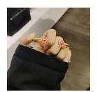 [S] KATE SPADE O0R00217 SPADE & STUDS ENAMEL HINGE CUFF,PINK PEPPERCORN, 196021282300 (SKS620)