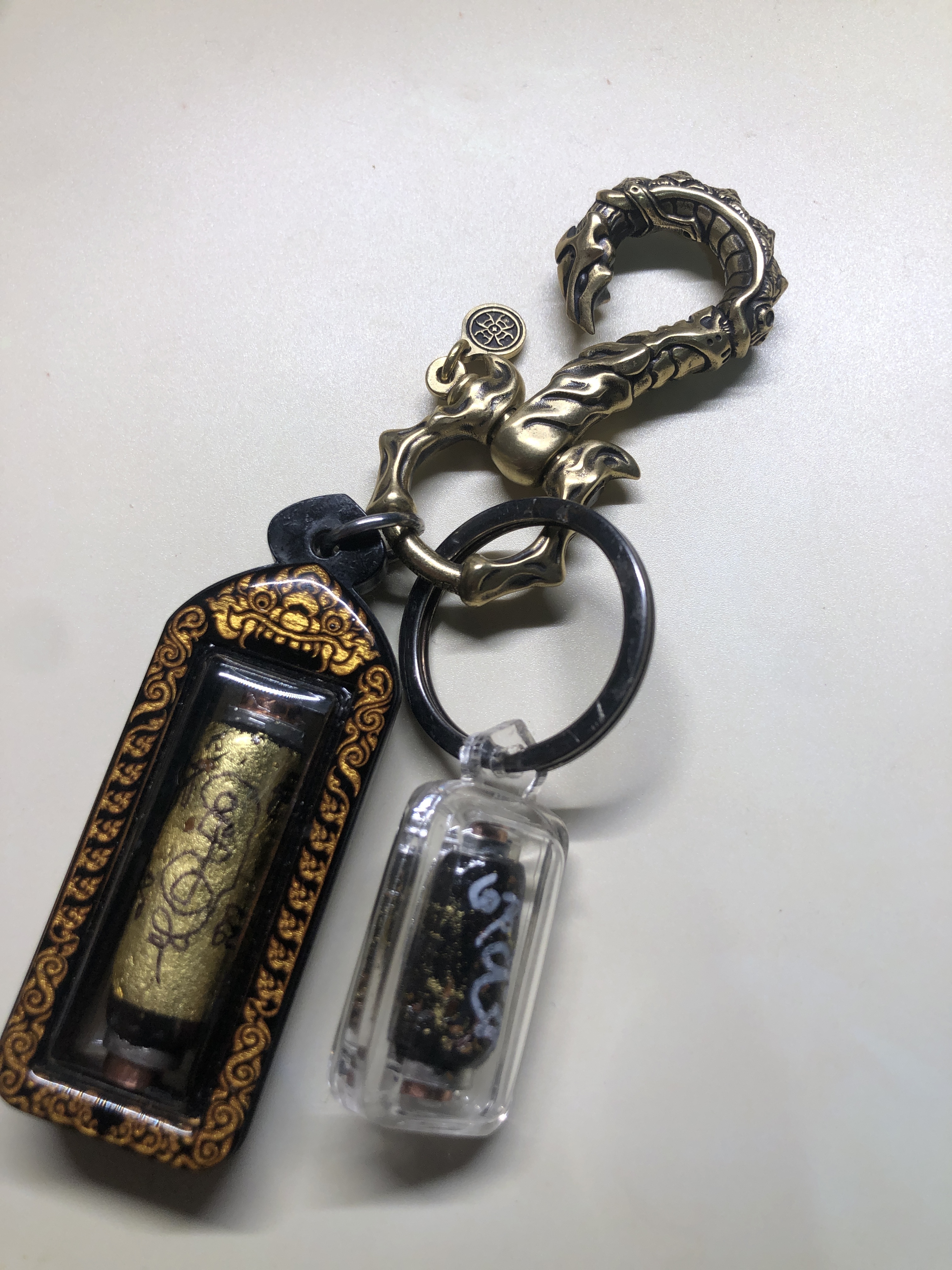 顧客實拍：黃銅 高領之巔．四神 鑰匙扣