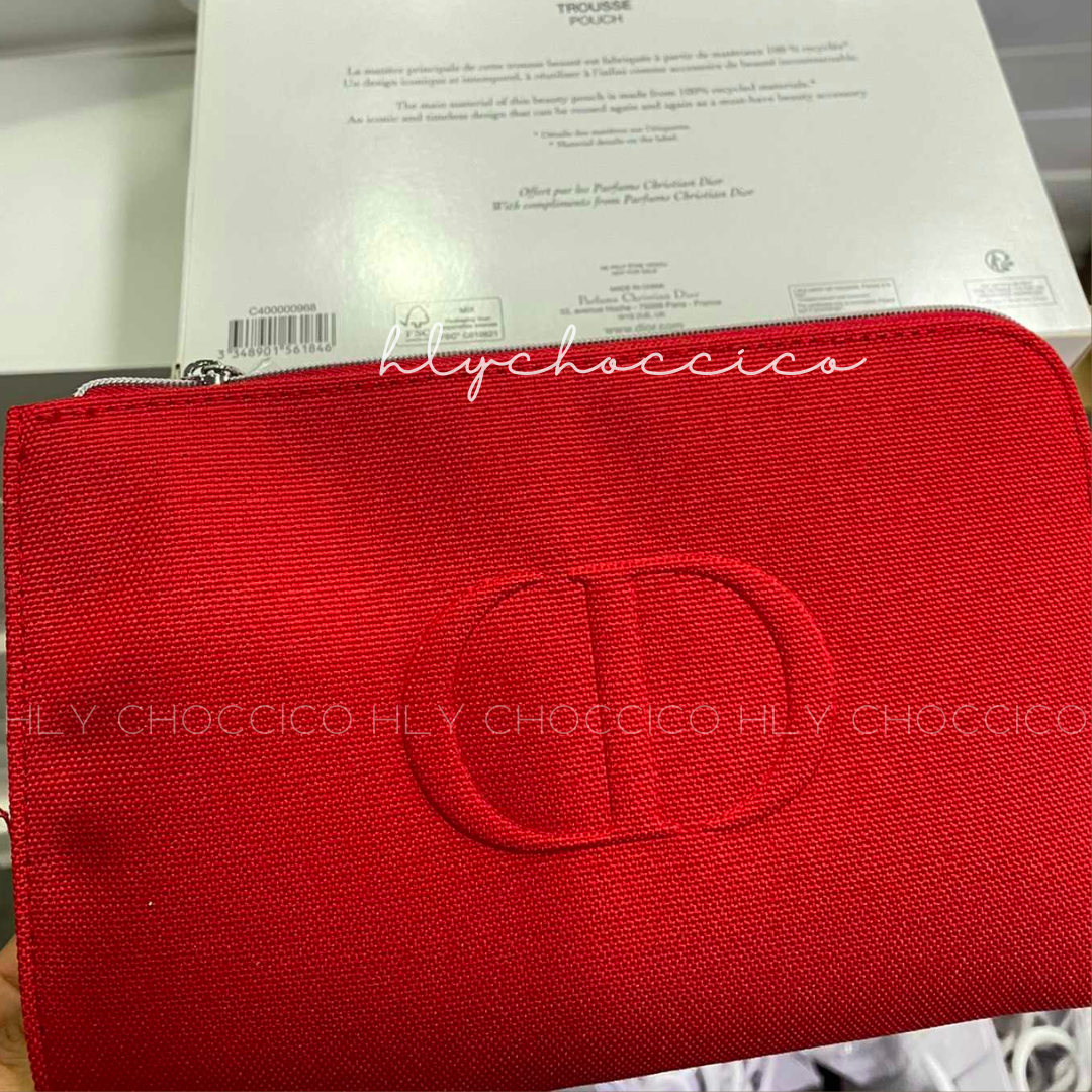 【一口價168/個】Dior Cosmetic Bag Red 紅色收納袋化妝袋 有盒 (專櫃正貨)