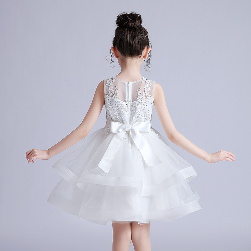 現貨 140cm 蕾絲水鑽雙層蓬裙小禮服 110-160m 2色 #1281