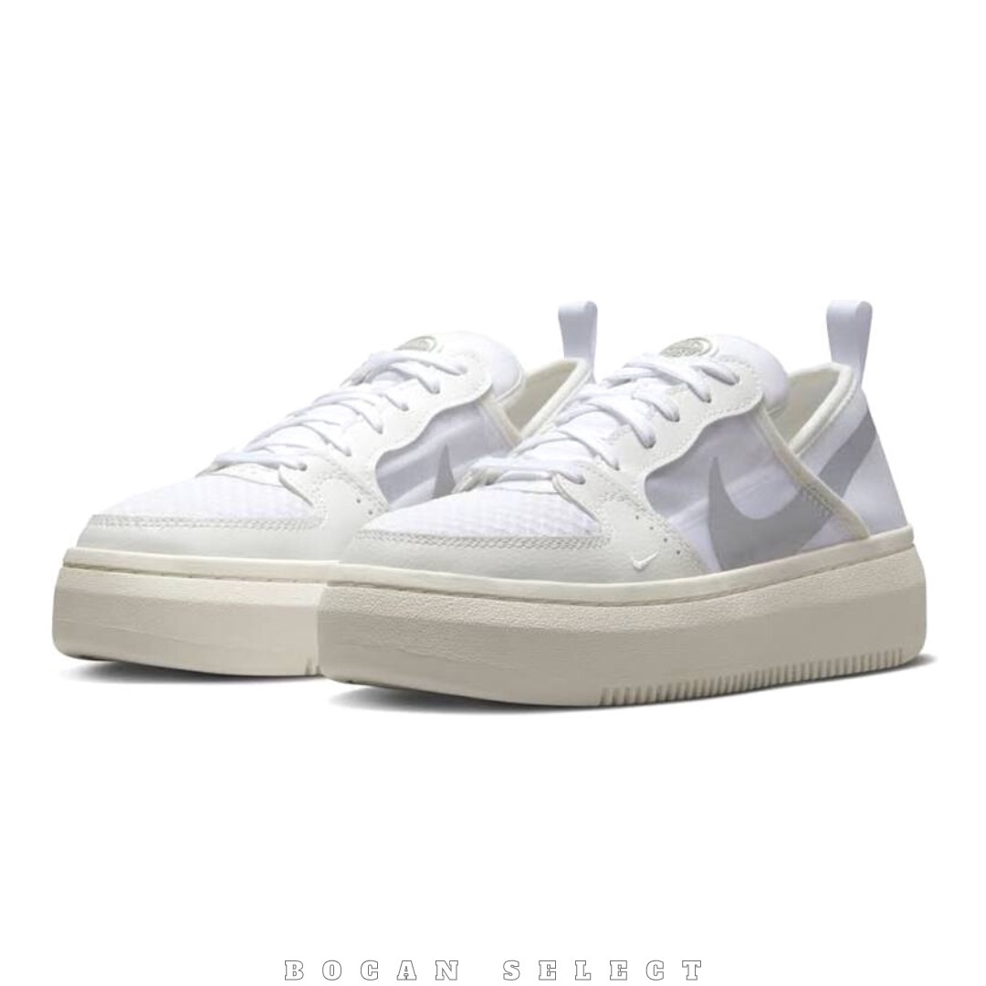 Nike Court vision Alta 雪花銀 厚底 小白鞋（CW6536-102）