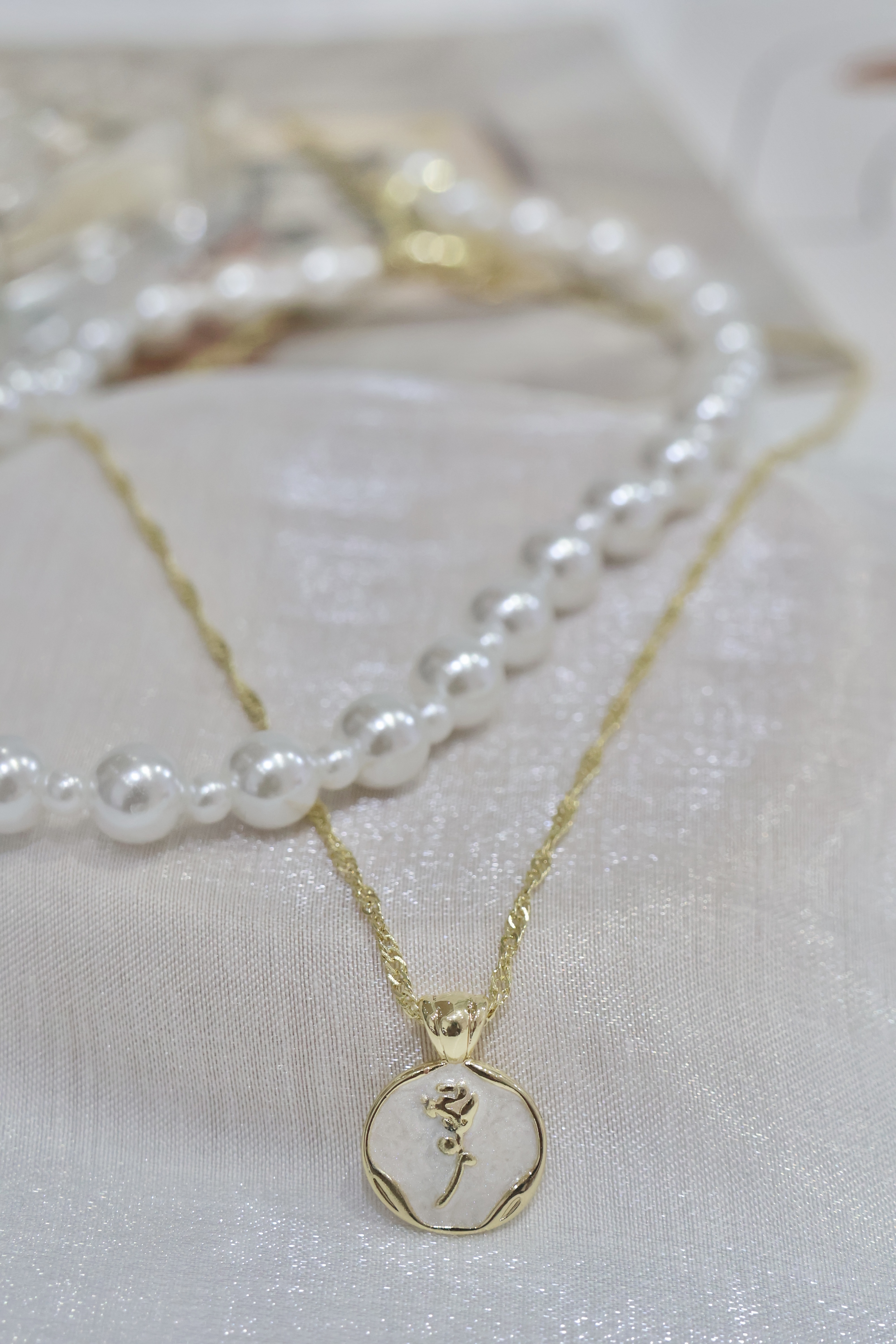 法式玫瑰珍珠🌹雙層項鍊