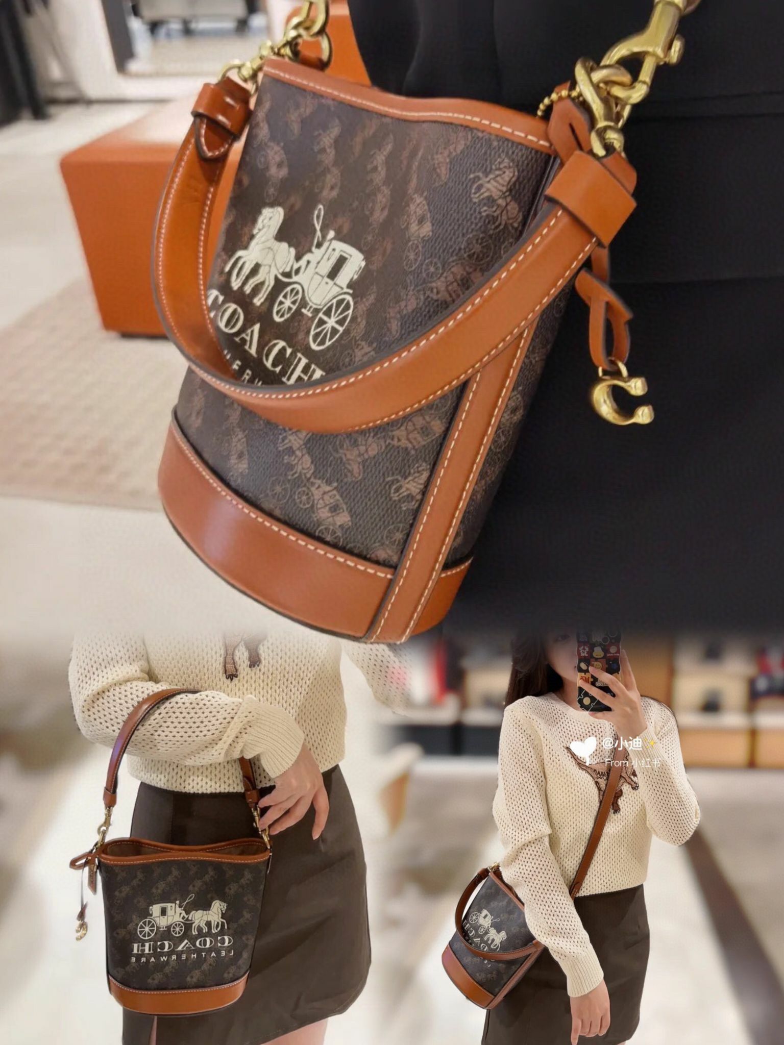 💓Coach 🆕CJ828 Dakota mini水桶包 💓