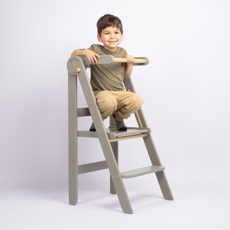 單人款-大象灰 | PEAK旗艦款兒童學習梯