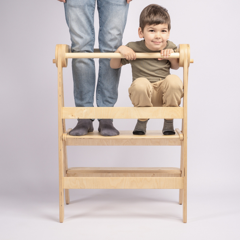 雙人款-原木色 | PEAK旗艦款兒童學習梯