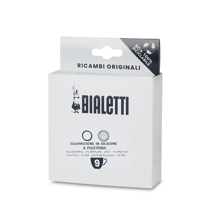 意大利 BIALETTI 9杯量鋁質咖啡壺專用 1矽膠圈連1濾隔_0800041