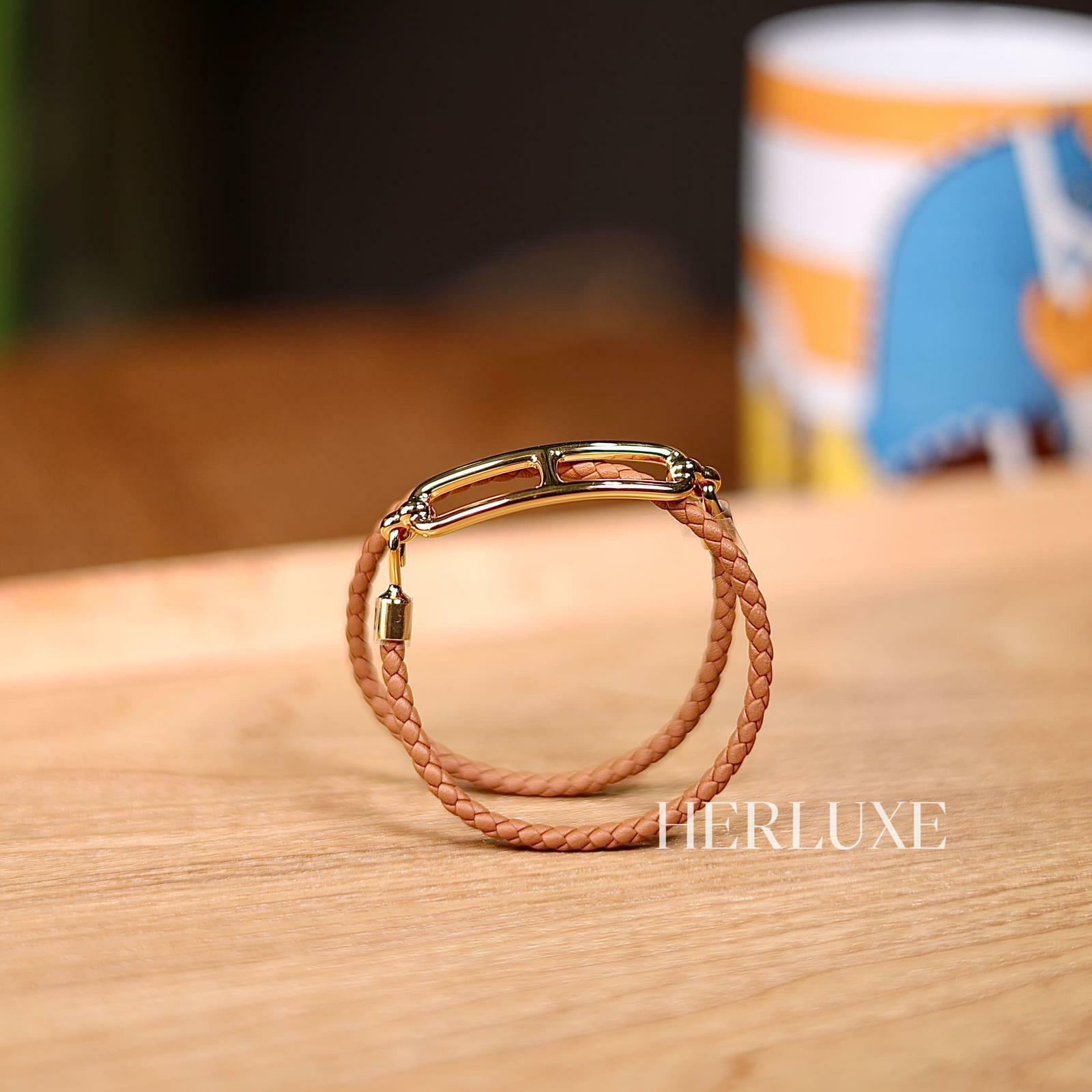 Roulis double tour tressé bracelet 37 gold cc T3