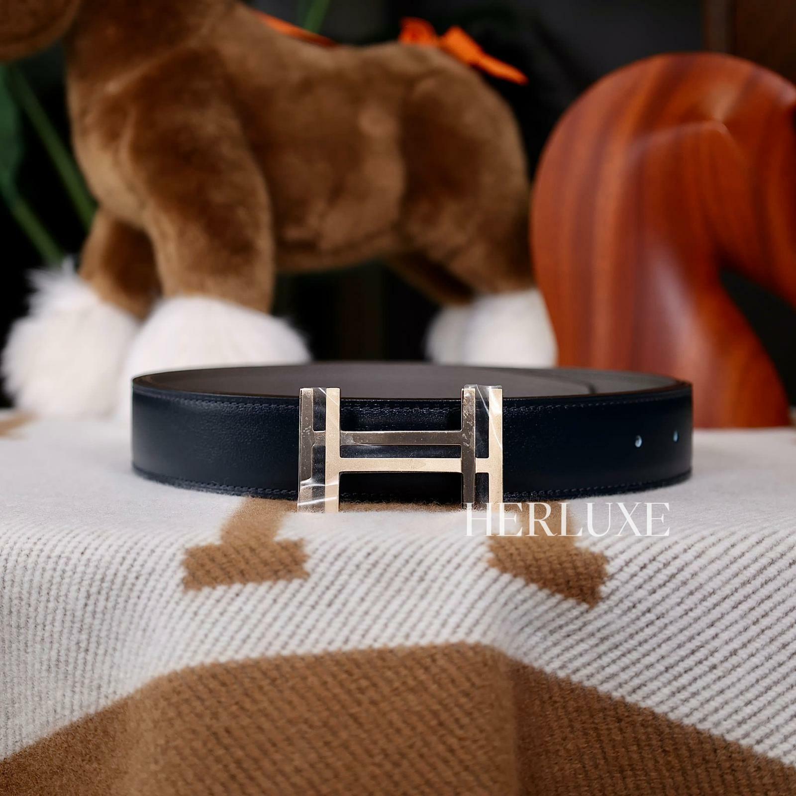 H au carre belt 32mm CP (可選擇皮帶顏色及長度)