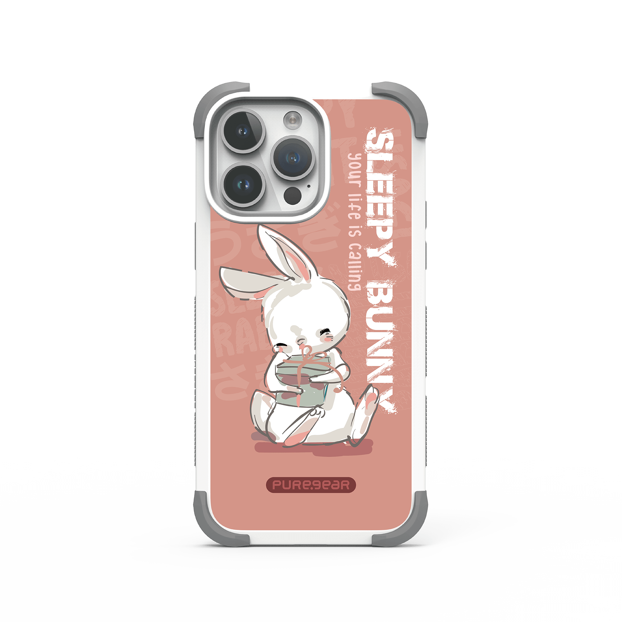 iPhone 坦克軍規防摔手機殼 / 愛睏兔 (可愛兔兔)