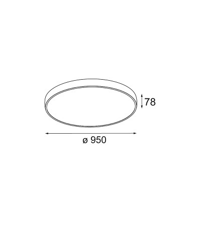 MODULAR 13302509 FLAT MOON SUSPENDED 950 1XLED 3000K DALI/PUSH-DIM 白色結構