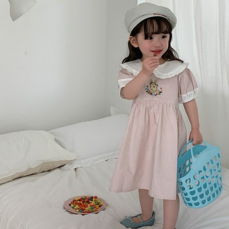 波點兔子娃娃領洋裝