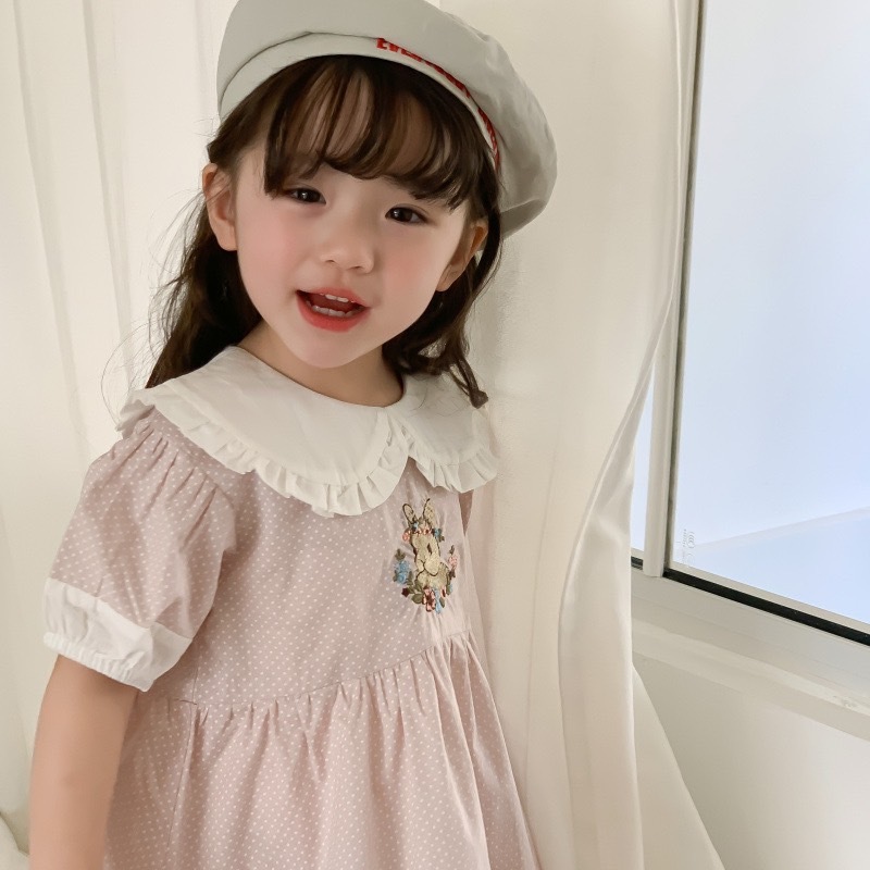 波點兔子娃娃領洋裝