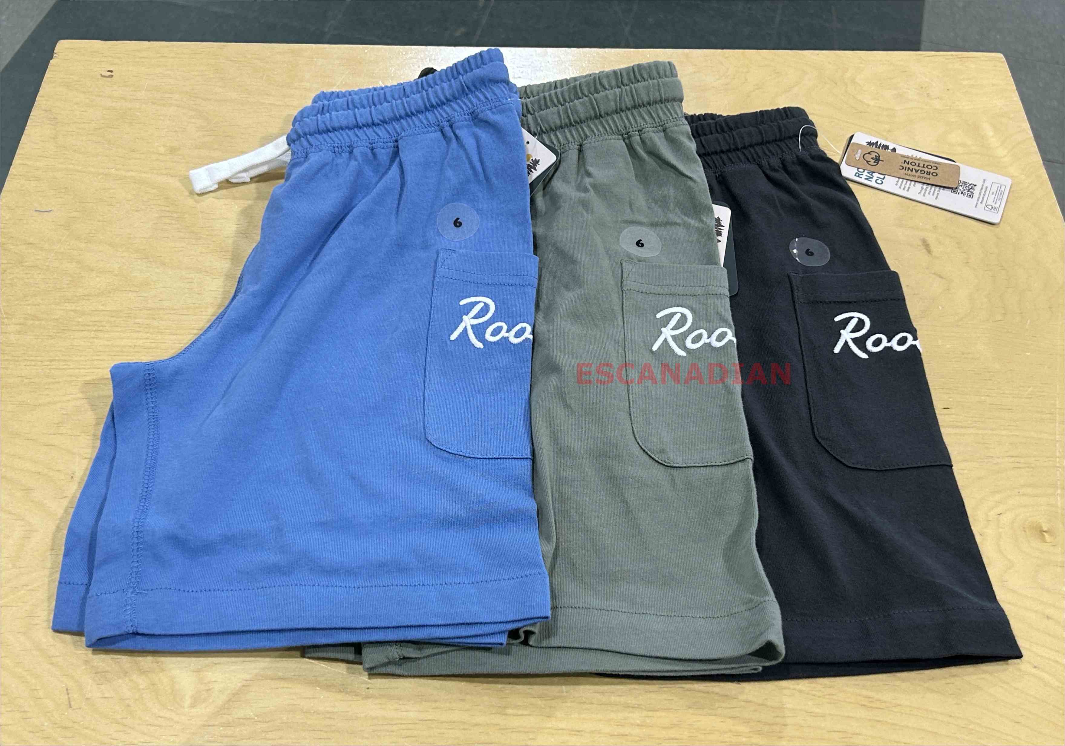 ROOTS 男大童 大自然俱樂部 電繡字樣 口袋 棉短褲 (3色)