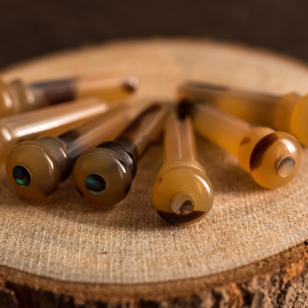 【1-3】[JohnPearse] 止弦釘 人造玳瑁 Faux Tortoise