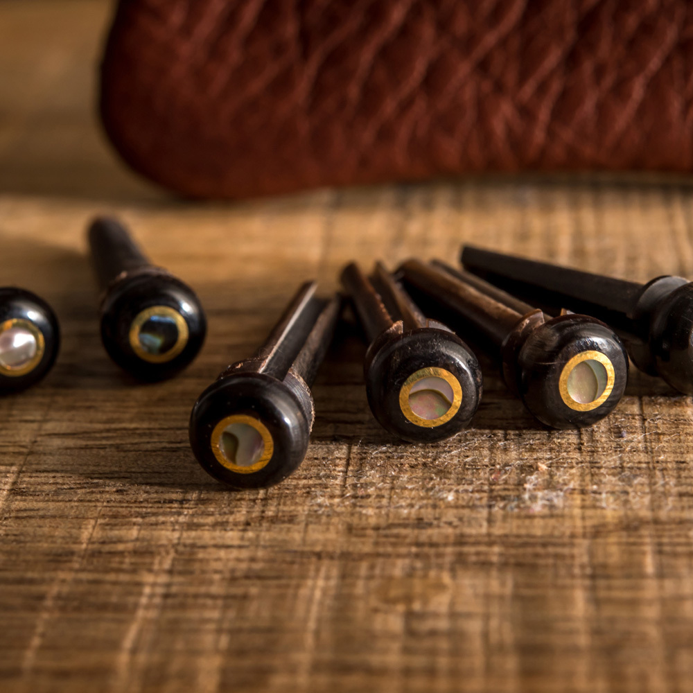 【1-3】[JohnPearse] 止弦釘 水牛角 Horn 附真皮皮套