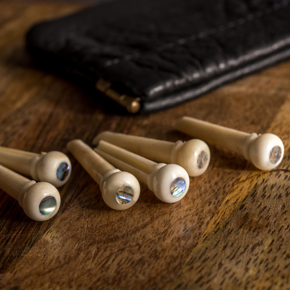 【1-3】[JohnPearse] 止弦釘 駱駝骨 Camel Bone 附真皮皮套