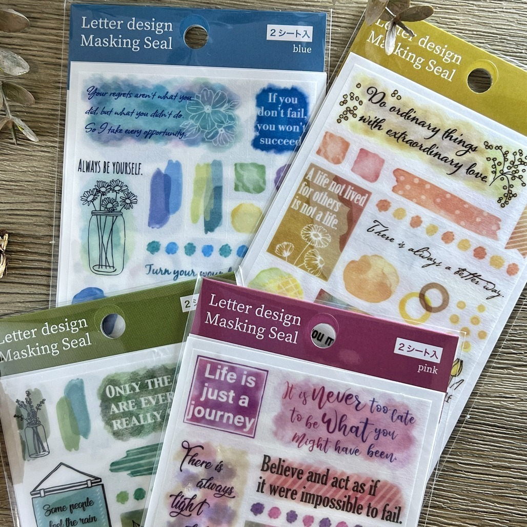 日本PINE BOOK．水彩風裝飾貼紙