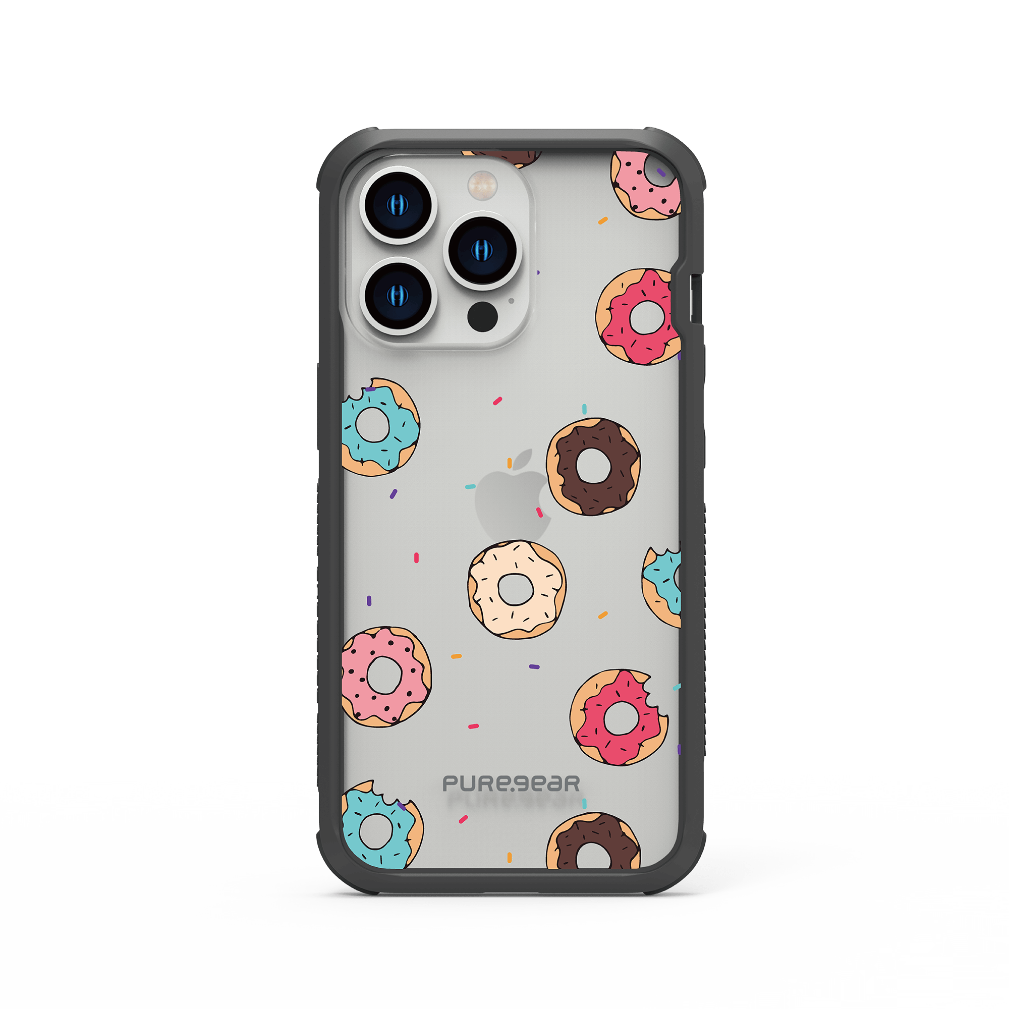 iPhone 13/12/11 輕坦克防摔手機殼 / 甜圈黑 (彩繪風格)