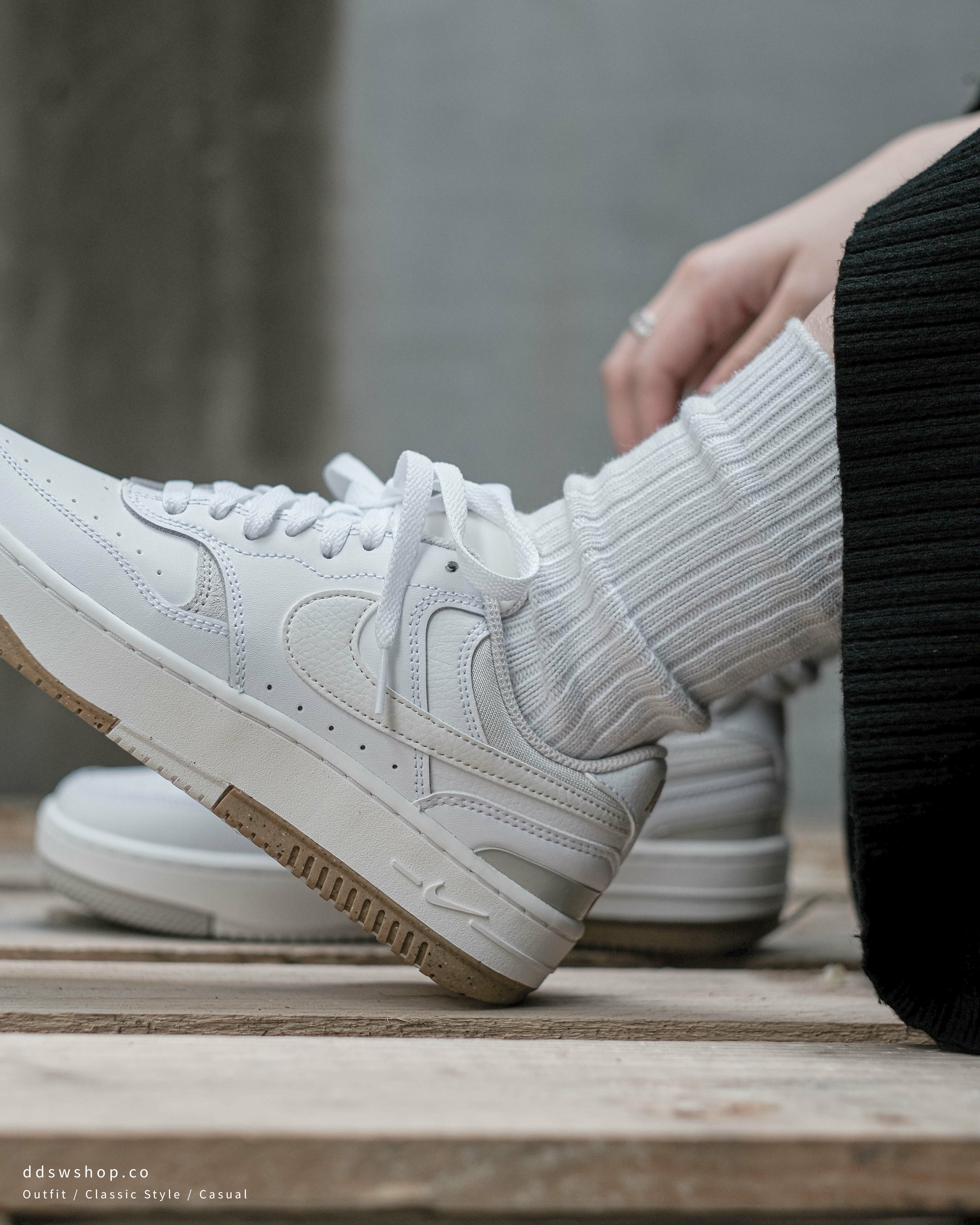 Nike Gamma Force 厚底 拼接皮革 黑白 熊貓 DX9176-100 米杏 餅乾焦糖底 DX9176-103