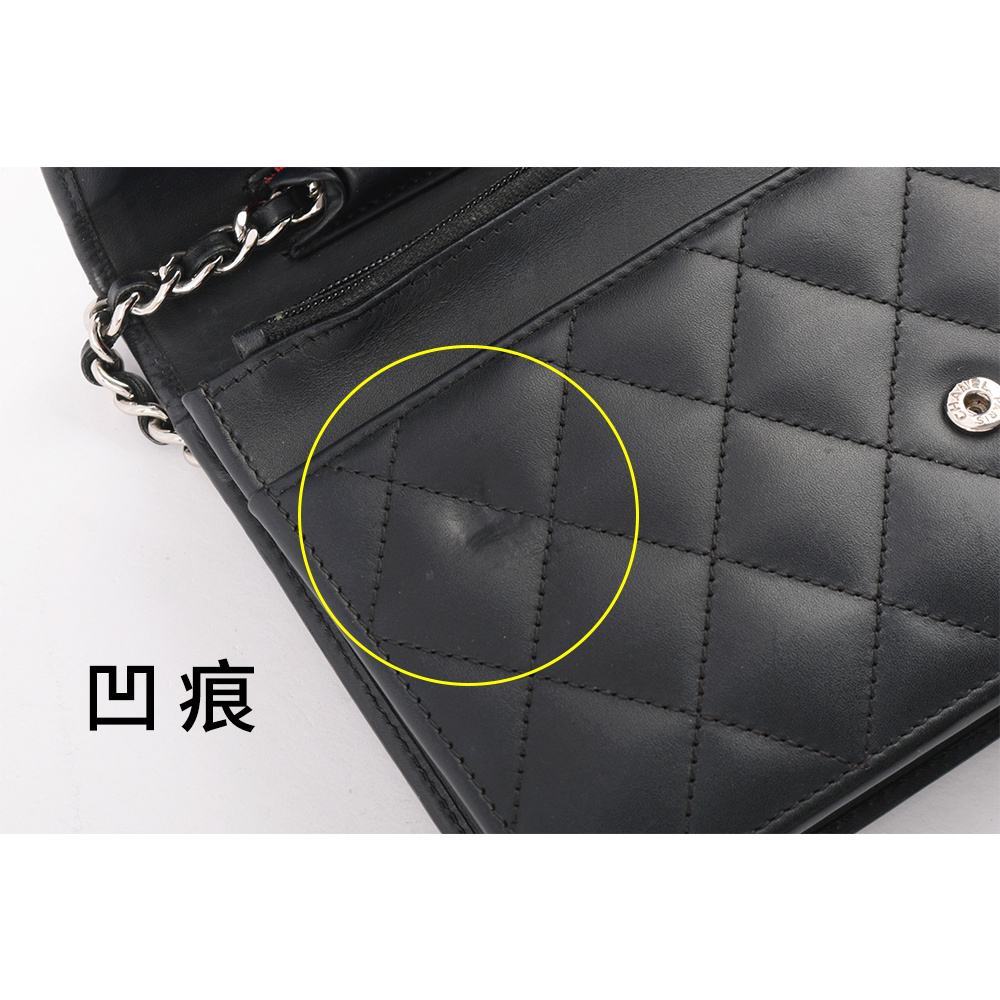 【CHANEL】小牛皮康朋系列 WOC鍊包(黑色)