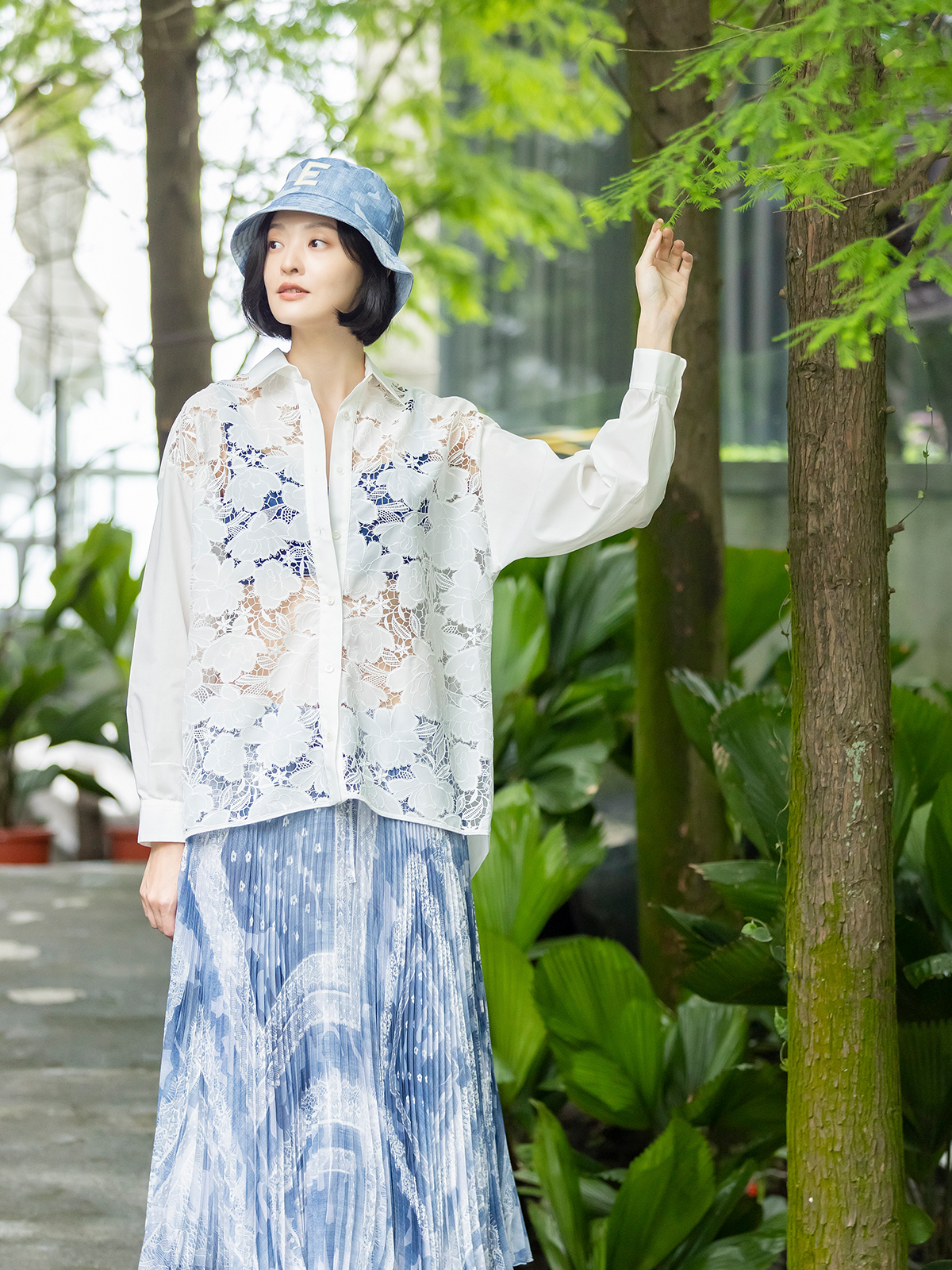 ERMANNO 迷彩漁夫帽