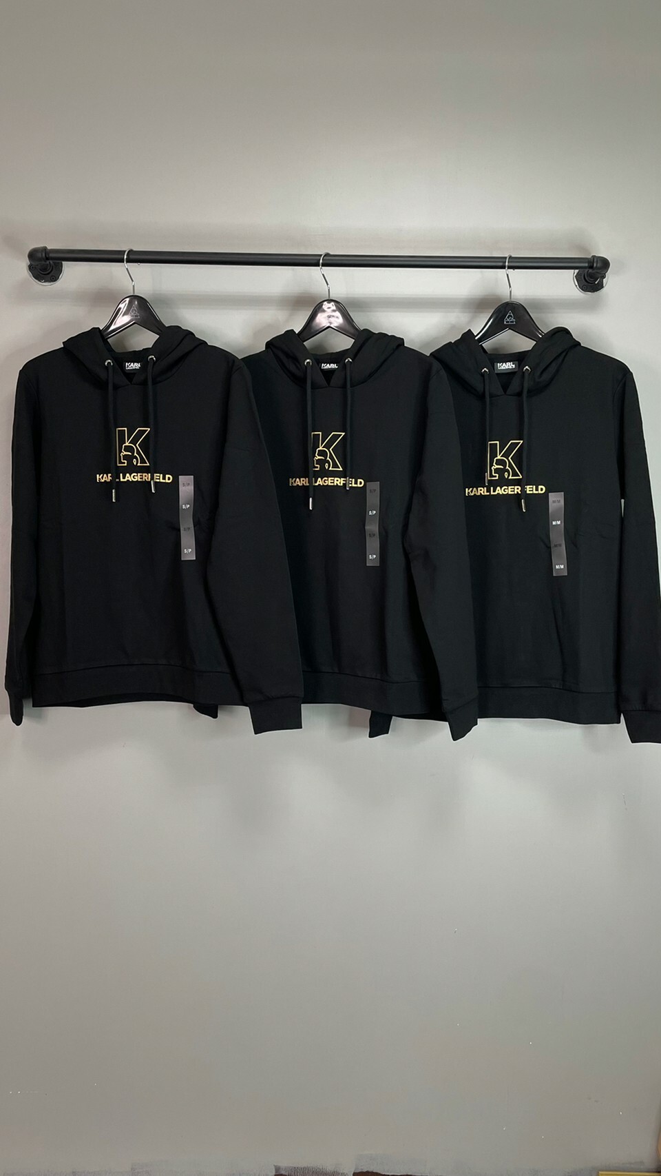 現貨折扣 KARL LAGERFELD 卡爾 老佛爺 經典卡爾Logo 質感帽T