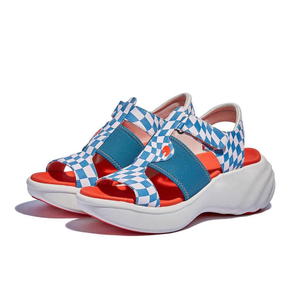 【 Uin 】西班牙原創設計 | 街頭藍格 女鞋 彩繪鞋 休閒鞋 懶人鞋