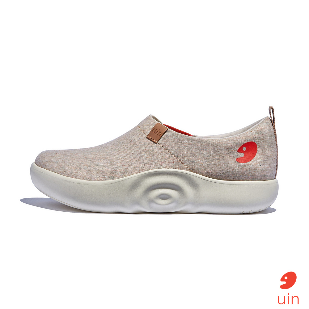 【Uin】西班牙原創設計 | 托萊多10 卡其棕 女鞋 彩繪鞋 休閒鞋 懶人鞋