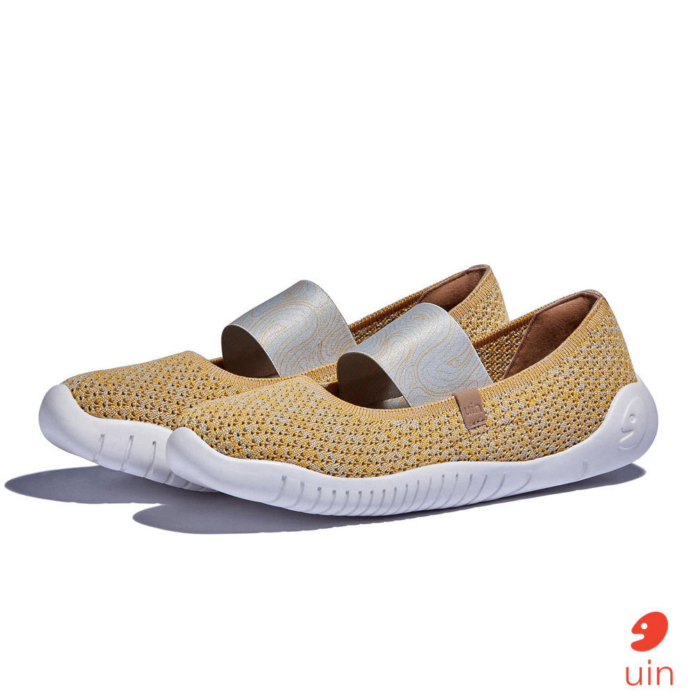 【Uin】西班牙原創設計 | 梅若卡6 星光黃 女鞋 彩繪鞋 休閒鞋 懶人鞋