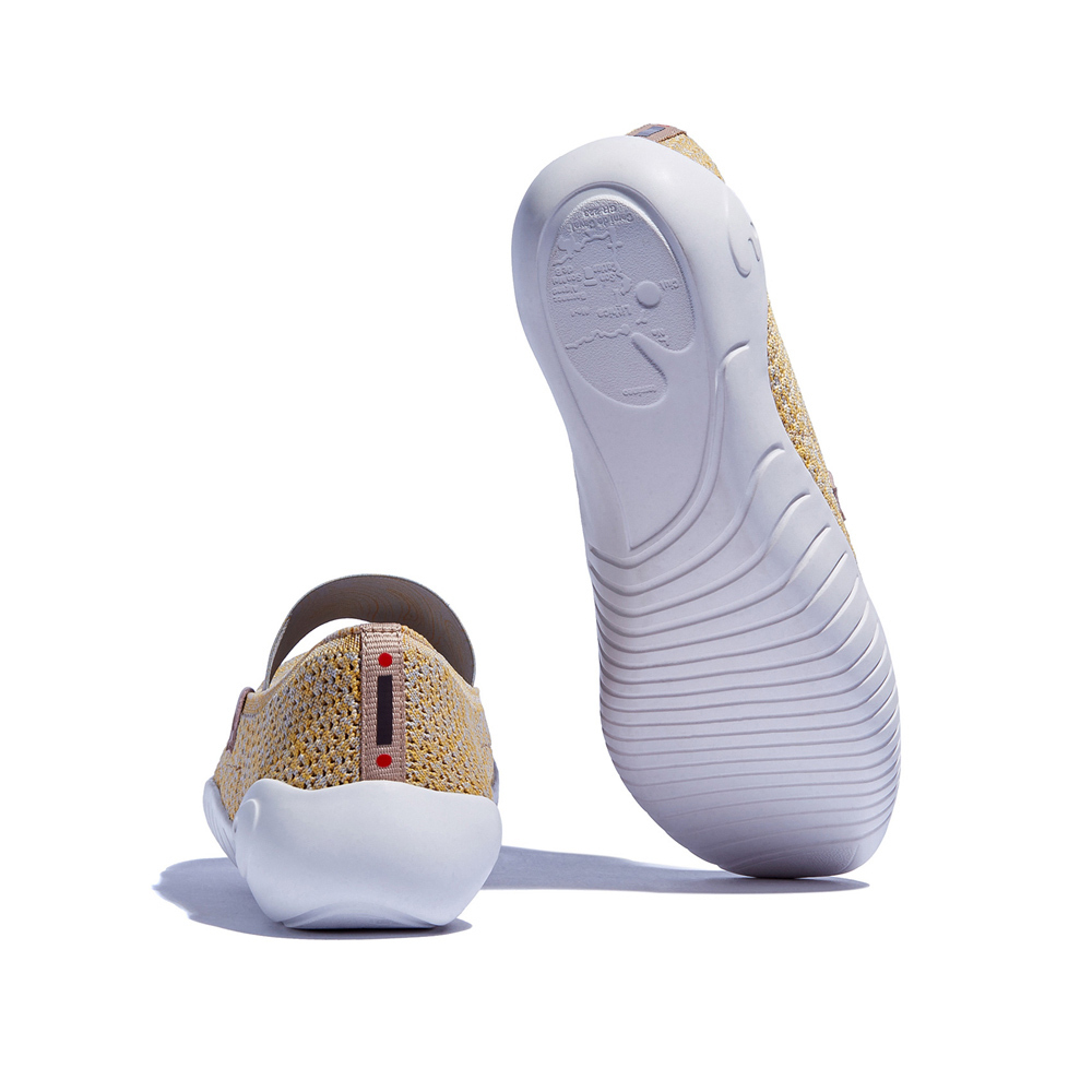 【Uin】西班牙原創設計 | 梅若卡6 星光黃 女鞋 彩繪鞋 休閒鞋 懶人鞋