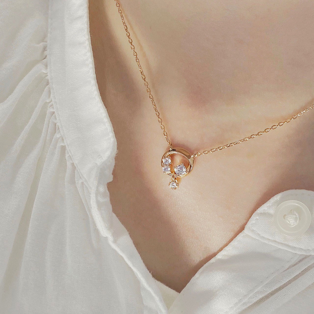 春光明媚 純銀鎖骨鍊