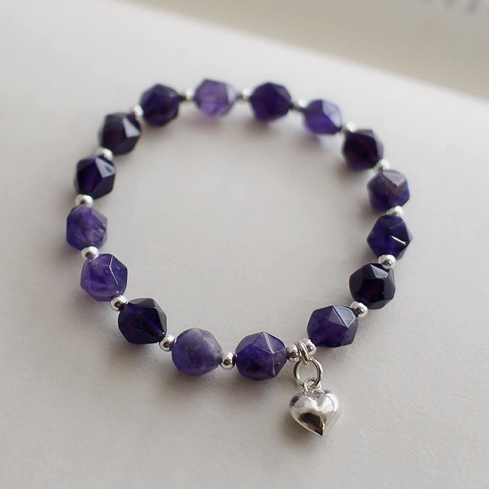 萊茵河畔純銀手鍊(紫水晶)/SB046 開智慧 貴人緣水晶 招財 女生禮物 情人節禮物 聖誕節禮物禮盒