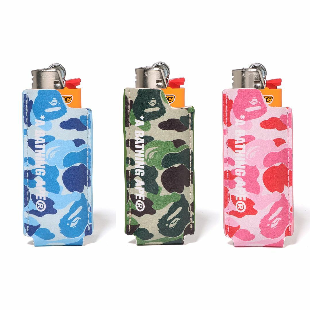 BAPE APE ABC CAMO LEATHER LIGHTER BIC 迷彩 打火機套 3色 現貨