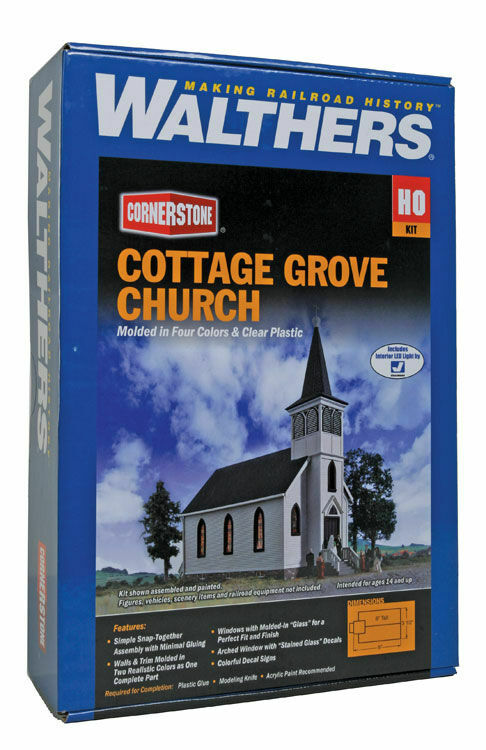 Walthers 933-3655 HO scale Cottage Grove Church -- Kit