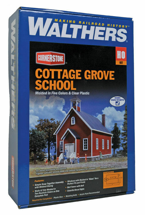 Walthers 933-3656 HO scale Cottage Grove School -- Kit