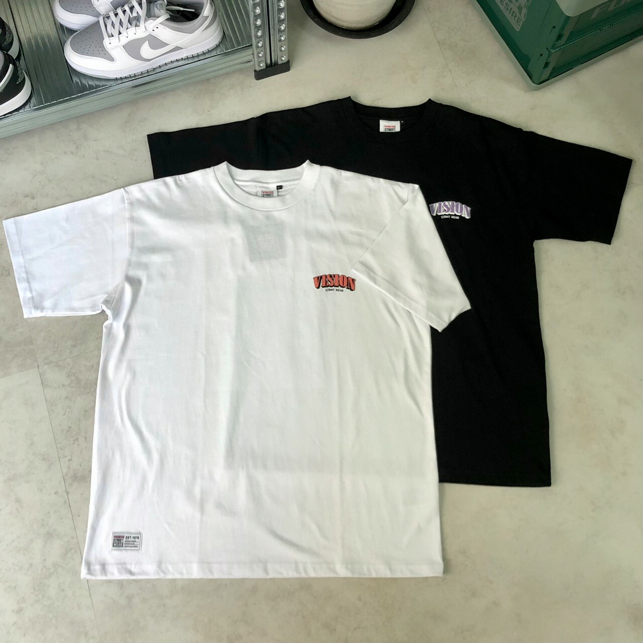 Vision Street Wear 洗衣機印花短袖T恤 3505043-101