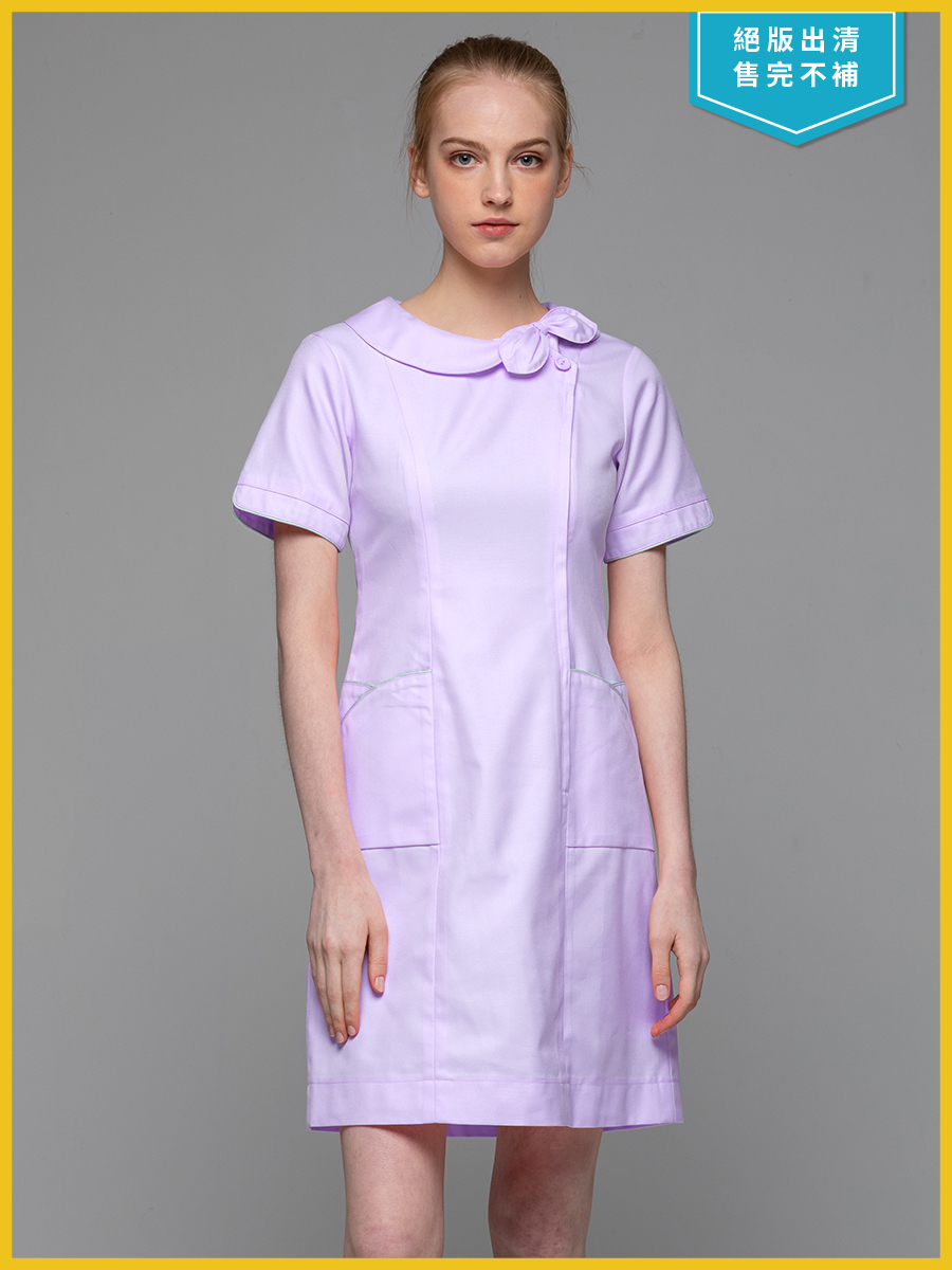 【 B133-C0  出清款 】女護理洋裝-B立挺布-丁香紫